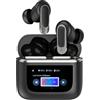 Fourmor Cuffie Bluetooth Wireless con Touchscreen, Cancellazione del Rumore ENC, In-Ear, Batteria a Lunga Durata, Bluetooth 5.3 IPX7 Impermeabile, Compatibile con iOS/Android/Windows