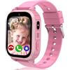 Moikmlih Smartwatch Bambini GPS con video 1,83" schermo HD 4G e chiamate telefoniche, SOS, con localizzazione in tempo reale e modalità scuola, ottimo regalo per bambini e bambine dai 5 ai 14 anni(rosa)