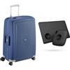 Samsonite S'Cure - Spinner M Suitcase, 69 cm, 79 L, Blue (Dark Blue) & Tile Bluetooth Item Finder Set