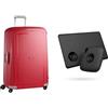 Samsonite S'Cure - Spinner XL Suitcase, 81 cm, 138 L, 4 rolls, Crimson Red & Tile Bluetooth Item Finder Set