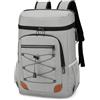 Outplea 25L Zaino Borsa Frigo, Zaino Borsa Termica Capiente a Prova di Perdite, Zaino Picnic Impermeabile per Campeggio Barbecue Lavoro Mare Attività all'aperto, Grigio