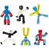 Zing Stikbot Serie 4 - Set di 6 figure possibili a colori - per animazione Stop Motion - in confezione ecologica