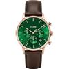 Cluse Men's Aravis 40mm Leather Band Steel Case Quartz Watch CW0101502006