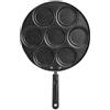 Zwindy Pancake Piastra Flip Cooker Pancake Maker, Padella antiaderente a 7 fori Padella Cottura per uova, Stampo per hamburger, per cucina