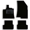 QUEMAR Tappetini Auto compatibili con Dacia Sandero e Stepway dal 2021/Kit Tappeti Moquette e Gomma su Misura (Set 2 Anteriori+2 Posteriori)/Ricami e Colori Personalizzati (0 Ricami, Bordo Bianco)