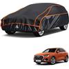 kayme Telo Copriauto Antigrandine, Adatto per Auto a Audi Q3(2012-2024), Kayme Copertura Auto Antigrandine Impermeabile E Resistente Anti UV Antipolvere Vento, con strisce riflettenti - Nero.