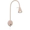 BRILONER - Applique da parete interno con interruttore sul corpo, orientabile, luce bianca calda, applique camera da letto, applique da interno, lampada da parete, 8 x 45 cm, beige