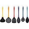 MasterChef Set Utensili Cucina con Mestoli, Spatola, Cucchiaio, Leccapentole, Set Pasticceria e Altro AntiGraffio e Resistente al Calore, Casa Accesori Antiaderente, Multicolore
