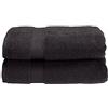 Superior Parent Collection-Set di 6 Asciugamani in Cotone 100% Zero Twist, Super Morbidi e assorbenti, Colore: Nero, Bath Towel Set