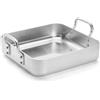 De Buyer 7664.30, Teglia rettangolare per arrosto in alluminio, 2 manici fissi, 30 x 30 cm