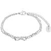 s.Oliver Bracciale in Acciaio inox da Donna, con vetro, 16+4 cm, Argento, Infinity, Fornito in confezione regalo