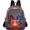 Mnsruu Red Dragon Blue Dragon Zaino da donna, zaino da viaggio borsa a tracolla casual quotidiano zaino, Drago Rosso Drago Blu, M