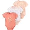BRONG Confezione da 3 Manica Corta Bambino Body Pagliaccetto 100 Cotone Bambini Bodysuits Estate Ragazzi Ragazze Cartone Animato Neonato Pigiama 6-9 Mesi