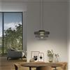 QICBYING Lampada da Soffitto, Luci Pendenti in Vetro Nordico, Luce da Pranzo in Stile Fattoria d'Epoca, Lampadario Creativo for Bar Ristorante, for Bagno, Hotel, Corridoio(Smoke Gray)