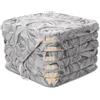 Casatessile Cuscino coprisedia Imbottito con Alette PEONIA Cuscino Sedia Cucina Sfoderabile - Grigio, Set 6 PCS