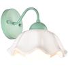 SYMX Moderno Interni Applique da parete Creativa Lampada da Parete 5W LED 3000K ferro metallo paralume in ceramica E27 casa in stile rustico per camera dei bambini soggiorno cucina sala da pranzo,Verde