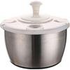 Jorzer Centrifuga per insalata, 5 l, a doppio strato, in acciaio inox e polipropilene, con coperchio e manico girevole, multiuso, ad asciugatura rapida, per frutta e verdura, per cucina