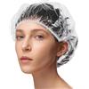 AMSGANK Cuffia Doccia Donna, 100 Pezzi Cuffia da Bagno Elastica Cuffia da Doccia in Plastica Impermeabile e Trasparente per Parrucchiere, Salon, Spa, Viaggi, Hotel, Doccia, Uso Domestico