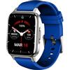 SMARTY2.0 - Smartwatch SW078F - Controllo del sonno, Consumo Calorie, Contapassi, 10 Modalità Sport, Display 1.69 - Cinturino in Silicone - Dimensioni 44.5x38x8.6 mm, Colore Blu