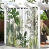 Hiseng Tende per Gazebo Impermeabile, 1 Pezzi Tende da Esterno con Anelli, Tenda da Esterno Oscurante per Balcone GiardinoTerrazzo Veranda Gazebo e Finestre Esterne (132x182cm,Piante)