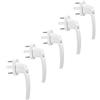 SOTECH 5 x Maniglia per Finestra con Pulsante e Bloccaggio 45° 28 x 151 x 62 mm bianco Alluminio Maniglia per Porta Maniglia
