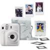 instax Fujifilm instax mini 12 Bundle Pack, Macchina Fotografica Istantanea, custodia, mini photo album, cartuccia pellicole instax mini da 10 Foto, bordo bianco, adesivi