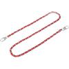 QUARKZMAN Tracolla Catena per Borsa, 80cm Tracolla Piatta in Pelle con Catena in Ferro per Borse con Fibbie per Tracolla di Ricambio Borsa Donna (Tracolla Rosso + Catena Argento)