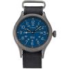 Timex Orologio al quarzo SCOUT quadrante in ottone 40 MM case colore anticato argento - quadrante blu cinturino in tessuto Nero 20 MM con luce notturna INDIGLO resistente all'acqua fino a 50 M di prof