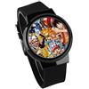 Haonb Orologi Uomo,Impermeabile Orologio Elettronico Luminoso Touch Screen Led Watch Animazione One Piece Che Circonda La Cintura Nera
