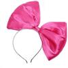Generic Cerchietto per capelli da donna, oversize, in raso, con grande fiocco Day Lolita, abbinabile a tutti i colori, concavo (rosso rosa)