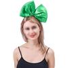 Generic Cerchietto per capelli da donna oversize in raso puro scrittura grande fiocco Day Lolita all-match multi-colore concavo styling capelli copricapo (verde)