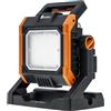BATILEC - Proiettore da 4000 lm + 5 adattatori 18-20 V - AC/DC con cavo da 3 metri - Compatibile per batteria Black & Decker, Bosch, Dewalt, Makita, Metabo, Milwaukee e Stanley - IP65