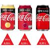 Coca-Cola XXL senza zucchero: 72 lattine (24 x Cola Zero, 24 x Cola Cherry Zero, 24 x Cola Vanilla Zero) barattoli usa e getta da 0,33 l