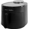 Juanita EyeFire - Friggitrice ad aria nera da 5 l, 1500 W, 12 programmi automatici, finestra superiore in vetro, Air Fryer senza olio, pannello touch digitale, timer 24 ore