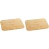 WENKO Tagliere Bambus M - Tagliere da cucina, tagliere con foro d'impugnatura, delicato sui coltelli, Bambù, 28 x 0.8 x 20 cm, Marrone (Confezione da 2)