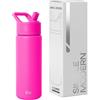 Simple Modern Borraccia Termica con Cannuccia per Bambini | Bottiglia Acqua in Acciaio Inossidabile Isolato per Sport e Palestra | Summit | 530ml | Raspberry Vibes