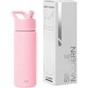 Simple Modern Borraccia Termica con Cannuccia per Bambini | Bottiglia Acqua in Acciaio Inossidabile Isolato per Sport e Palestra | Summit | 530ml | Blush