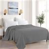 Nimsay Home Coperta termica traspirante in cotone egiziano a nido d'ape, colore: antracite