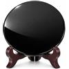 Polar Jade Specchio per scrutare in ossidiana nera (110 mm / 4,3 con supporto)