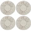 MiOYOOW 2/4 Pezzi Panni per Cestino del Pane, 25 cm Fodera Cestino Lievitazione Pane Rotonda/Ovale, Panno Cesti per Pasta da Forno per Panetteria