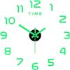 Laroal Adesivi murali digitali in acrilico, orologi da parete fai-da-te luminosi, design decorativo
