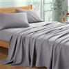 My Home Store Set di lenzuola in 100% cotone egiziano 300 fili, qualità alberghiera, di alta qualità, morbido, facile da pulire, per letto super king size, resistente allo scolorimento (colore grigio,