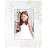 Generico Cornice Prima Comunione Foto 10x15 Bianca in Legno Portafoto 1° Comunione 10 x 15 Classico Legno-Bianco e Decori Spiga di Grano e Calice a Rilievo Bianchi Cornice Fotografica Comunione