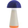 REMEMBER Lampada da tavolo Bobbi blu, altezza 18 cm, diametro 9,5 cm, in plastica, moderna lampada da tavolo a LED per soggiorno, scrivania o comodino, design decorativo