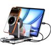 SwanScout Caricatore Wireless per iPhone, Stazione di Ricarica 5 in 1 per iPhone 17/Air/16/15/14/13/12, Base Ricarica per Apple Watch Ultra 3/11/10/9/8/7, per AirPods/iPad/Tablet, SwanScout 901M