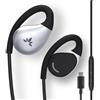 Avantree Resolve (Grande) - USB C Auricolari Aperti Cablati c/Mic e Gancetto, per Anziani/Uomini Orecchie Grandi, Perfetti Ufficio/Esterno/Casa