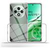 Captor Cover Trasparente per Oppo Reno 12F 4G / 5G, Oppo Reno 12 FS 4G / 5G, Custodia TPU in Silicone Flessibile Morbida e Sottile, Bordo Rialzato per Schermo e Protezione Fotocamera