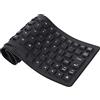 Topiky Tastiera in Silicone Impermeabile, Tastiera Flessibile Pieghevole Tastiera da Gioco USB Silenziosa Sottile, 85 Tasti, Tastiera Morbida Arrotolabile, Tastiera in Silicone Cablata USB per Laptop(Nero)