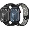 DMVEIMAL Cinturini per Apple Watch Ultra/2 49mm 46mm 44mm 45mm 40mm 41mm 42mm 38mm Uomo/Donna,Silicone Morbido Sport Band Elastico Traspirante Cinturino per Apple Watch SE/2 Serie 10 9 8 7 6 5 4 3 Nike+