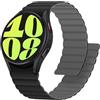 Anlinser Compatibile con Cinturino Samsung Galaxy Watch 7/6/5/4/FE 44mm 40mm, Cinturini, Sportivo Impermeabile per Galaxy Watch 6 Classic 47mm 43mm/5 Pro 45mm, Nero/Grigio